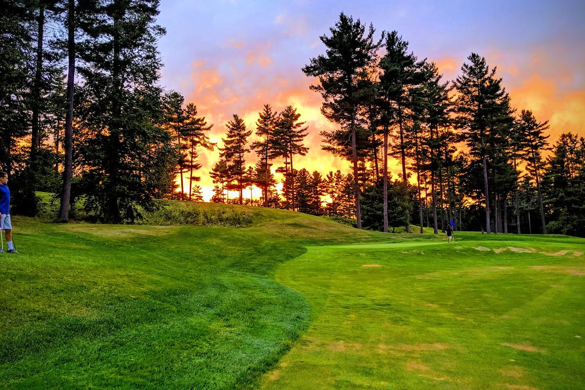 View from the tee box looking down the fairway