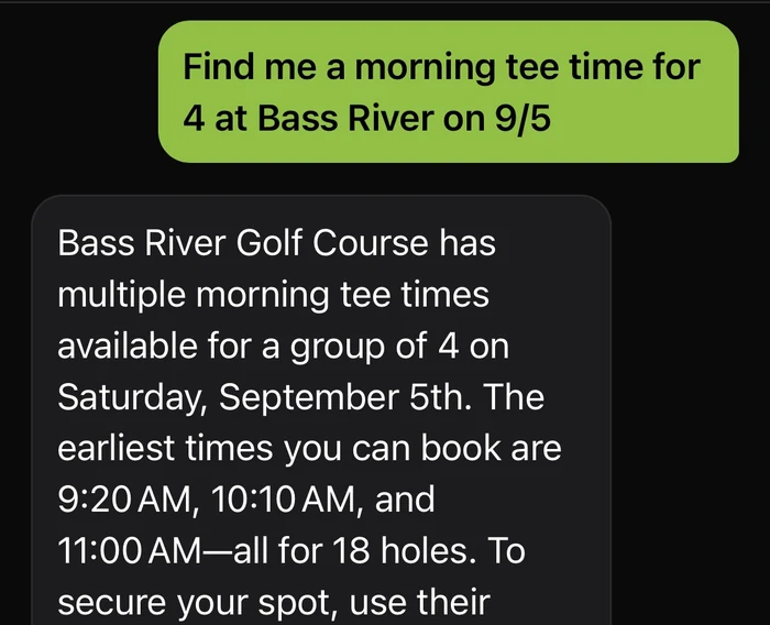 Tee times and hotels — 1