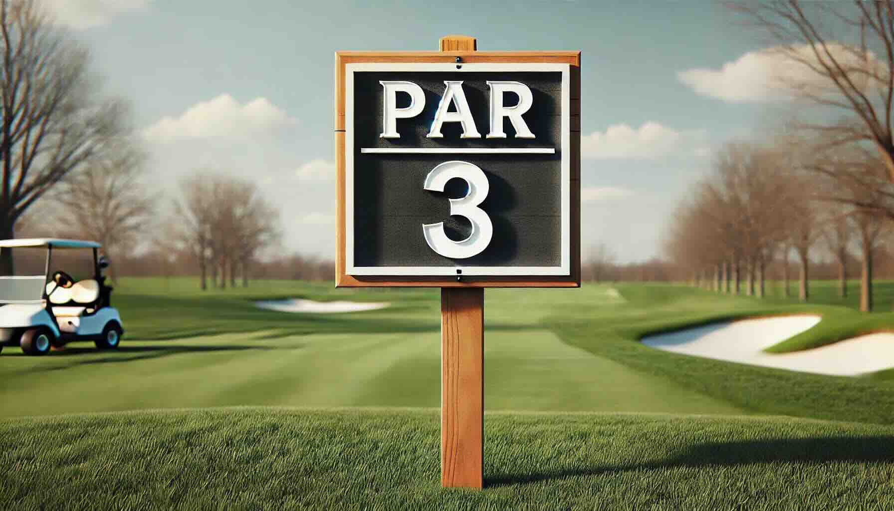 A par 3 sign